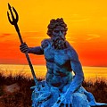 Cape Charles Neptune at Sunset 